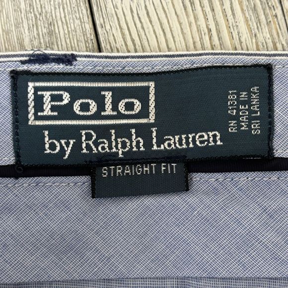 Polo Ralph Lauren Shorts Men's 38 Chino Blue White Striped Slash‎ Pockets 37x8 - Picture 4 of 12